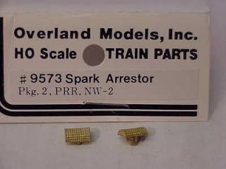 HO BRASS Overland #9573 Diesel Spark Arrestors,PRR,​etc.(2)