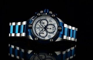 Mens Invicta 11181 Reserve Arsenal Blue Silver Swiss Chronograph Watch 