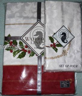 NEW Waterford Holiday Boughs Christmas White Tablecloth 70 x 104 WITH 