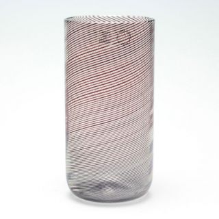 Venini & C.   Mezza Filigrana Vase, 1983   Signed   Murano Glass