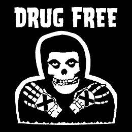DRUG FREE Misfits STRAIGHT EDGE Vegan Danzig sXe Have Heart T Shirt