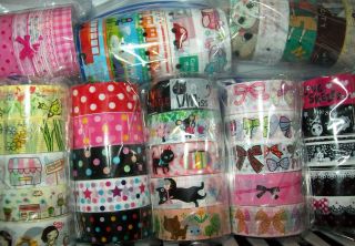 Japanese Kawaii Deco Tape ~ Lot of 5 Rolls Pick your favorite