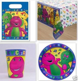 BARNEY BABY BOP Party NAPKINS Supplies PLATES CUPS BAGS