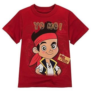 Disney Store JAKE AND THE NEVER LAND PIRATE BOYS RED T TEE SHIRT NEW 