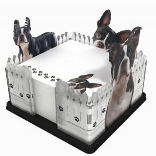 Boston Terrier Dog Breed Acrylic Note Holder Memo Note Pad Made in USA