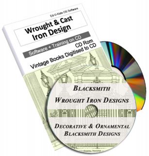 208 Wrought Iron Design Vintage Books CD Blacksmith Railings Gates 