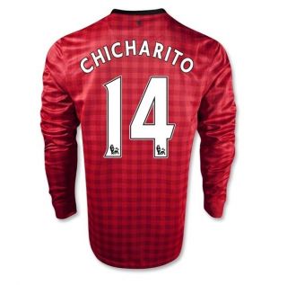 Nike Chicharito Javier Hernandez Manchester United Home Soccer Jersey 
