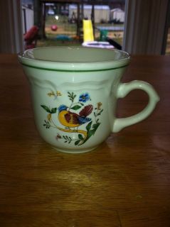   Ceramica Quadrifoglio Provincial Bird coffee cup teacup Made in Italy