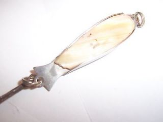 Vintage Abalone Mother of Pearl fish tackle box fishing spoon lure