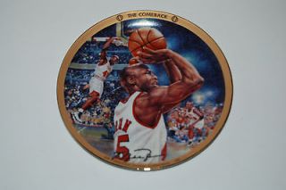 Michael Jordan 1995 Plate BRADFORD THE COMEBACK Upper Deck NBA w/STAND