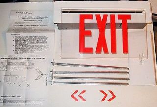 Edge Lit LED Exit Sign,Pathway Lighting Products Inc,Unused In Open 