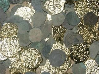 LOT ANCIENT ROMAN COINS & PIRATE GOLD DOUBLOON REPROS