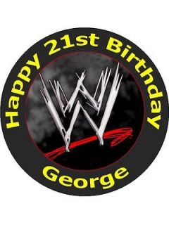 PERSONALISED WWE RAW WRESTLING BIRTHDAY CAKE TOPPERS ON ICING