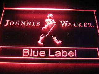 W0206 Johnnie Walker BLUE LABEL Whiskey Bar Light Sign