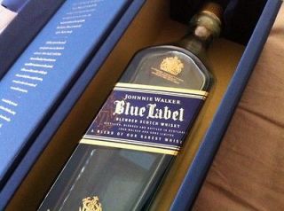 Johnnie Walker Blue Label Collectible Box and Empty Bottle