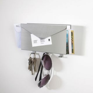   Wall Organizer Aluminum Key Mail Letter Holders Rack Wall Mounted