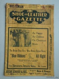   and Leather Gazette Antique Shoe Store Retail Trade Journal St Louis