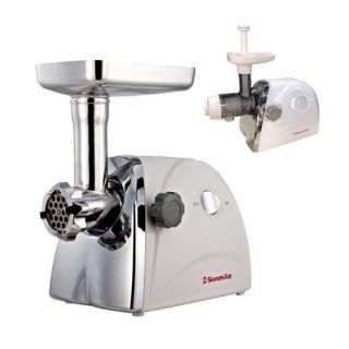   800W 5# UL Electric Meat Grinder W/Slow Juicer Attachment Multi Use