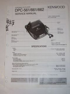 Kenwood Service Manual~DPC 561​/661/662 CD Player