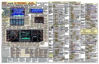 ICOM IC 756PROII 756 PRO AMATEUR HAM RADIO DATACHART