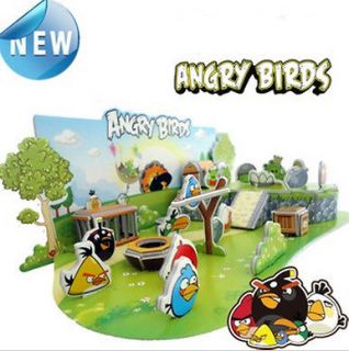 Game Model Paper Mini 3D PAPER Puzzle Jigsaw Kids Toys Angry Birds 3D 