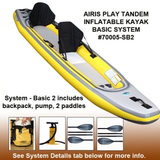 Airis Play Tandem 6PSI Inflatable Kayak System w/paddles & pump   for 