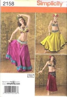S2158 Belly Dancer Bollywood Sari Costume pattern s6 12