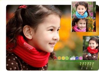 Korean Kids Baby Girl Boy Children Neck Warmer Winter Knitted Scarf 