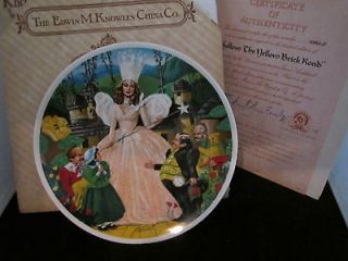 KNOWLES Wizard of Oz Collectors Plate FOLLOW THE YELLOW BRICK ROAD 