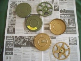vINTAGE MOVIE CAMERA FILM REELS AVOCADO FOCAL GOLD DUAL8 W CANISTERS 