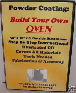   POWDER COAT DVD,BUILD YOUR CURING OVEN CD, START YOUR OWN BUSINESS