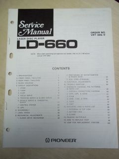 Pioneer Service Manual~LD 660 Laser Disc Player~Origina​l~Repair