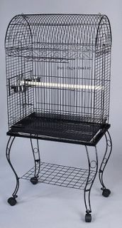 Bird Parrot Cage Round Top Cockatiel  Conure Caique 24x17x52H 