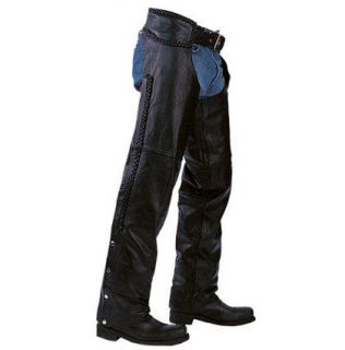 unisex leather mens ladies motorcycle biker chaps new all sizes 