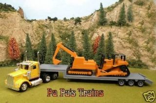 DieCast Kenworth Semi with Dozer & Backhoe O Scale 143 by New Ray