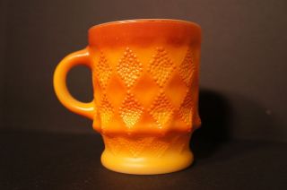 Vintage Retro 80s Anchor Hocking Orange Kimberly Coffee Mug