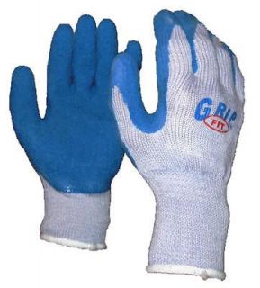 Latex Rubber Coated Palm Industrial Work Gloves 1 Dozen Medium