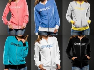 Oakley Womens Retro Track Jacket zip coat sweatshirt XS L NEW