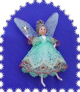 Bobbin Lace Pattern & doll to make Christabell the Christmas Fairy