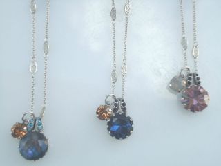   Lovely Large Swarovski Crystal Pendant Multi Color Choices Necklace