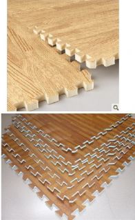   Meter Foam Floor Mat Set Puzzle Large Tile Gym Play Carpet wood like