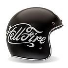   500 DOT Motorcycle Helmet Hell Fire XX Large &Draw String Helmet Bag