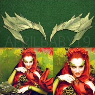 Poison Ivy Leaves Eyebrow Eye mask SPRING GREEN color blend Leaf Elf 