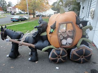   Reaper with Carriage & Skulls that light up Halloween Lawn Decoration