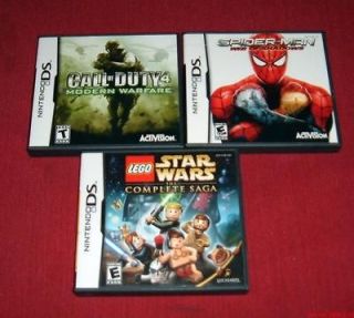   DS CALL OF DUTY 4   SPIDER MAN WEB OF SHADOWS & LEGO STAR WARS