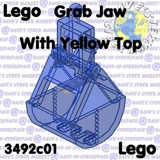 LEGO ~ Excavator / JCB / Crane Bucket / Grab Jaws ~ Tr Blue with 