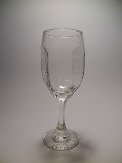 LIBBEY ROCK SHARPE TEXTURED CHIVALRY CLEAR WATER GOBLETS/ GLASSES 12 