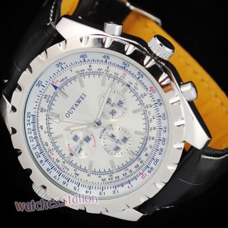 NEW Russion 6 Hands Calendar Mens Automatic Self Wind Mechanical Watch 