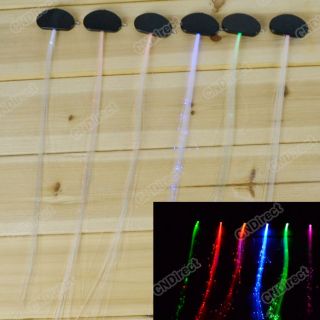   Multicolor LED Optic Fiber Hair Light up on Glow for Luxy Club Party