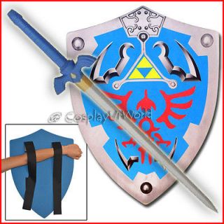 Legend of Zelda Hard Foam Master Sword, Shield Toy   Link Hylian 